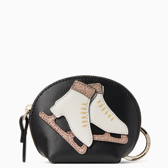 LIMITED EDITION🔥Authentic Kate Spade leather iceskater coin/Keychain zip wallet - Picture 3 of 8